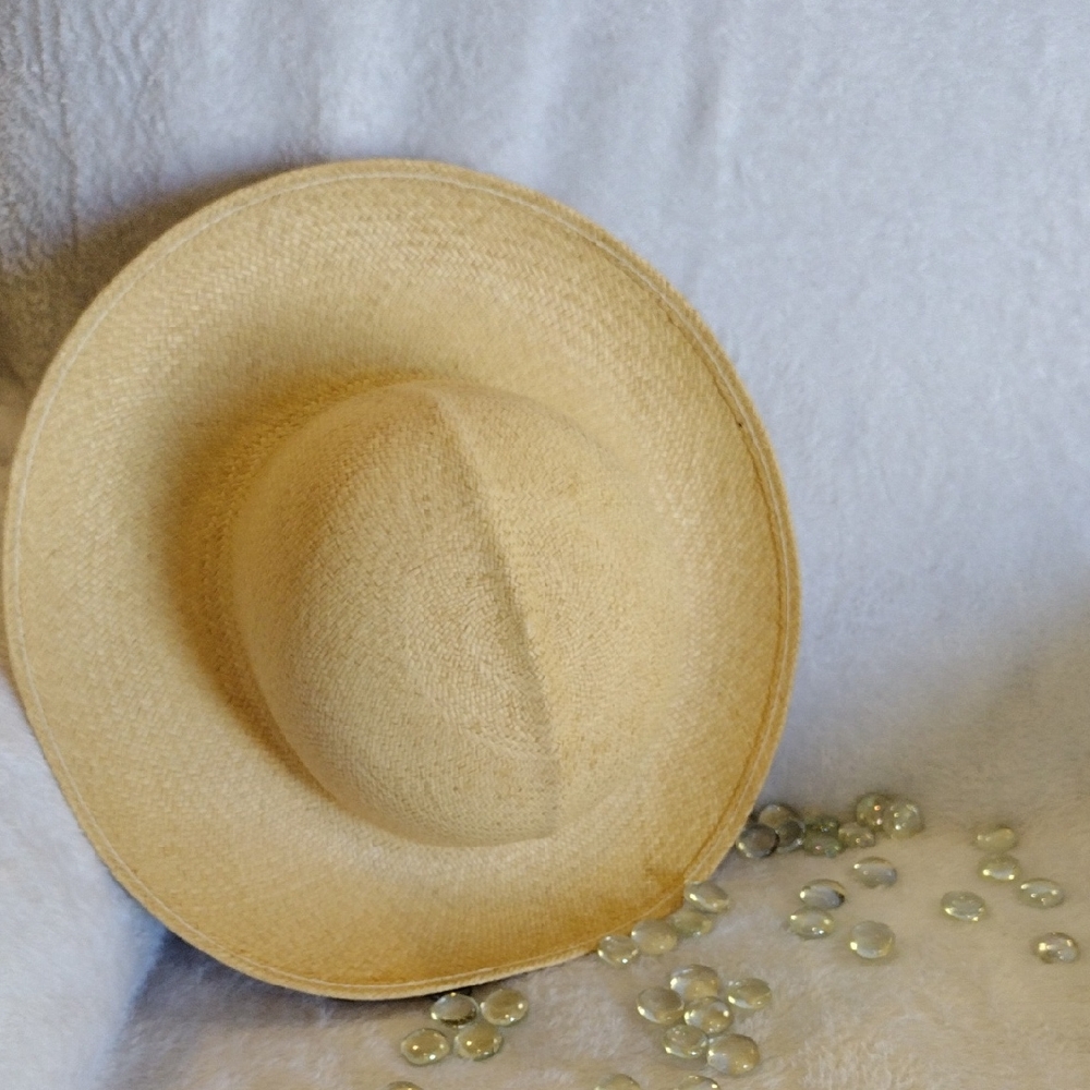 Stylish Tan Straw Hat By Eddie Bauer